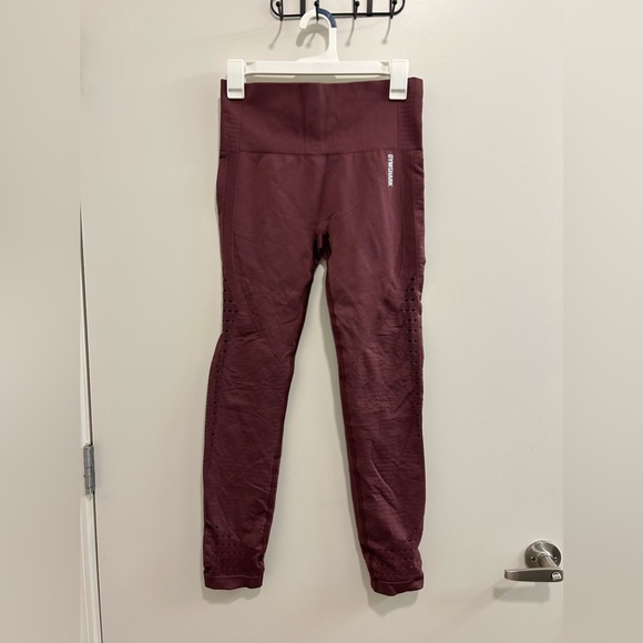 Like New Gymshark Energy+ Seamless Leggings - Berry Red - Picture 2 of 10